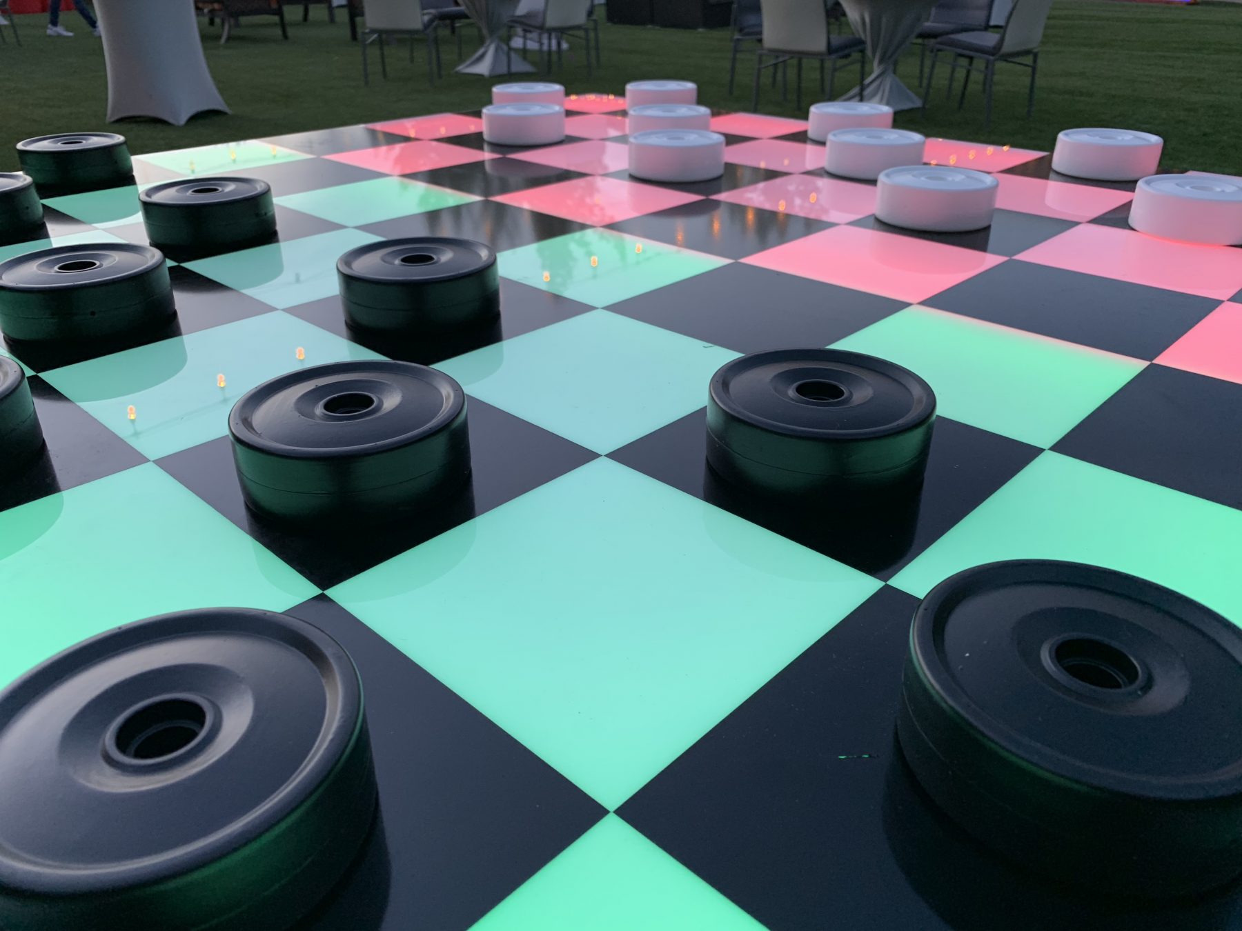 light up checkers game rental