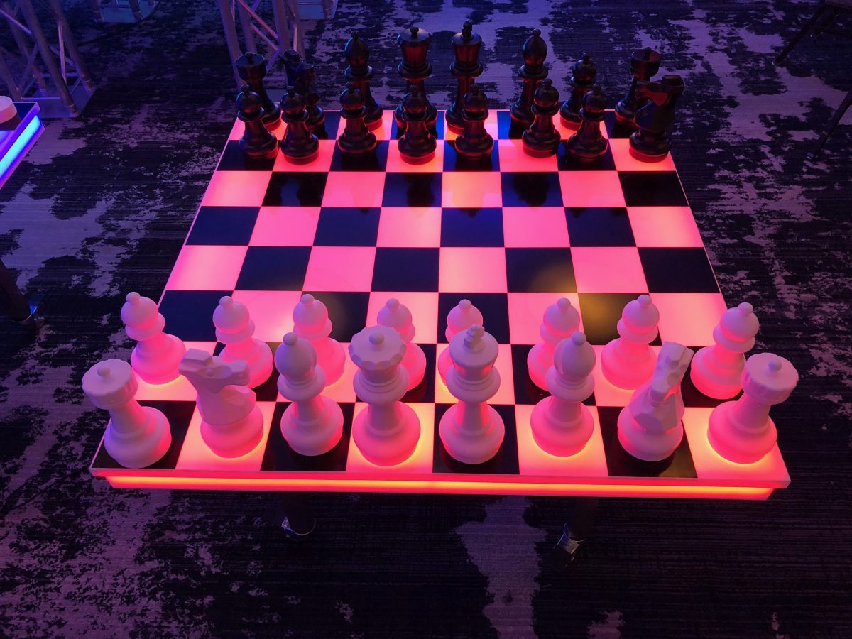 LED Giant Chess Board Game Rental San Jose