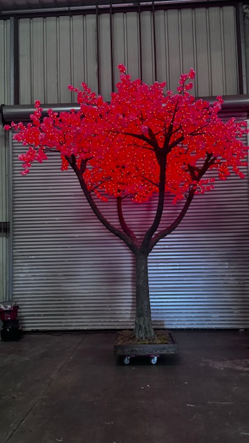 14 Ft Pink Jasmine LED Tree Color Changing to Red