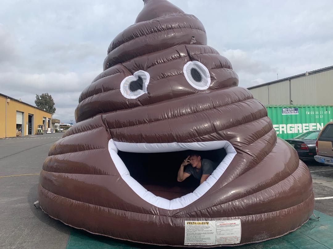 Inflatable Poop Emoji Photo Opportunity