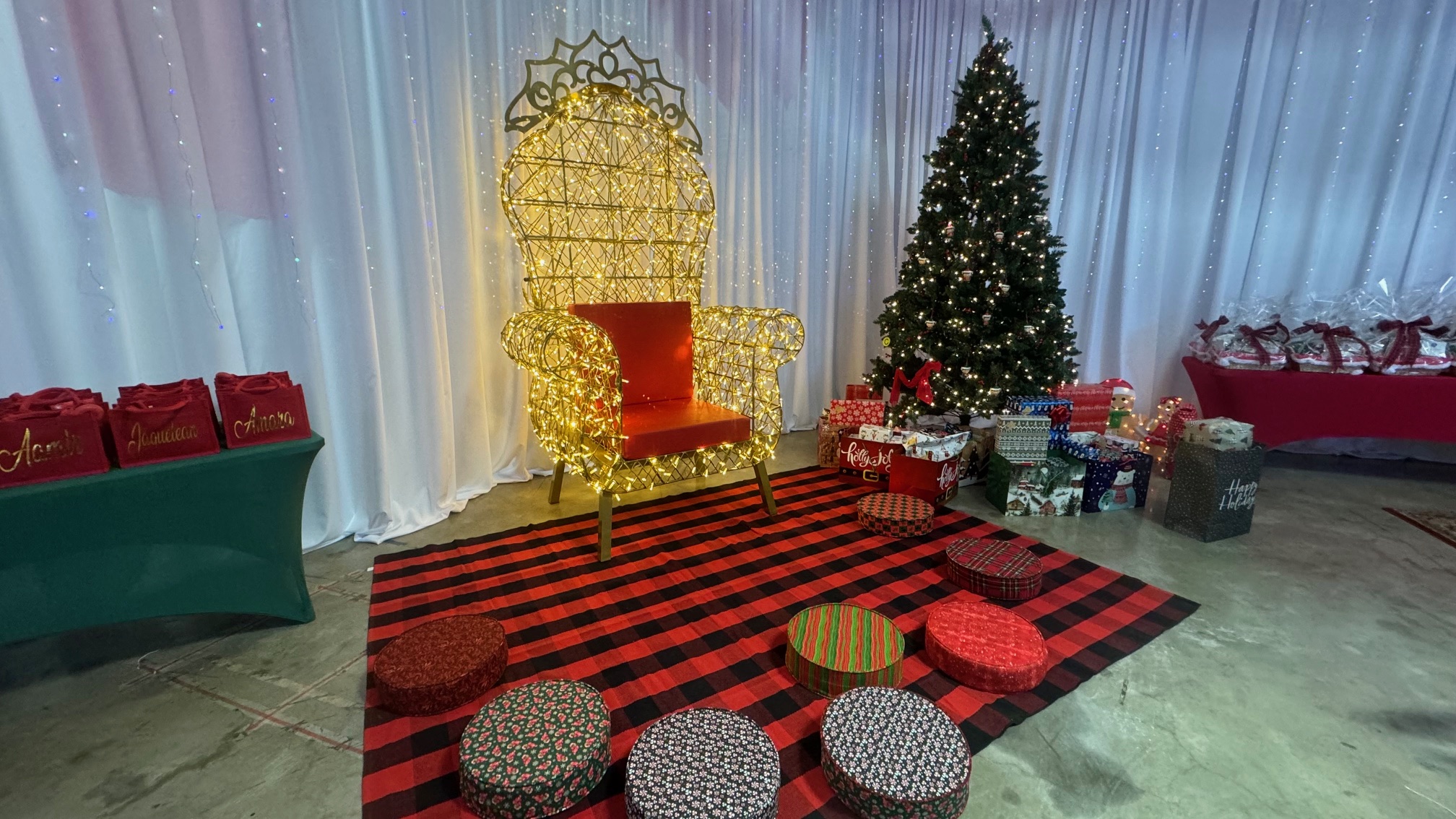LED Chair of Honor at Holiday Event