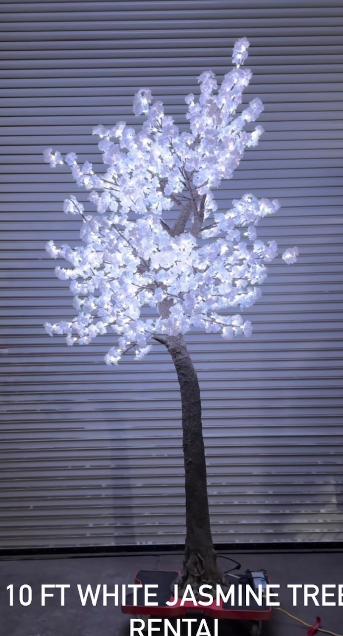 10-ft LED Jasmine white lighted tree